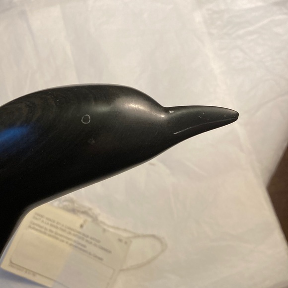 Large Loon Soapstone Inuit Art Sculpture Hand
Carved by Joanaasie Udluarsk 1996 - Picture 9 of 15